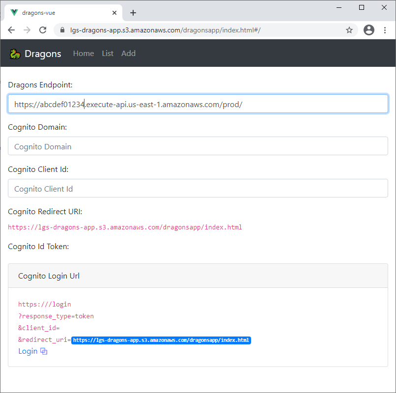 Dragons Endpoint application interface